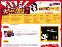 Tablet Screenshot of edition2009.printemps-bourges.com